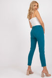 High-Waisted Zip Pants with Pockets and Belt