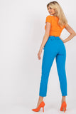 High-Waisted Pants with Zip, Buttons, and Belt