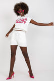 Stylish Blouse and Shorts Tracksuit Set with Pockets