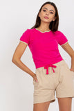 Ladies T-Shirt and High-Waisted Shorts Set
