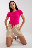 Ladies T-Shirt and High-Waisted Shorts Set