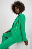 Stylish Buttoned Ladies' Jacket with Lining and Shoulder Cushions