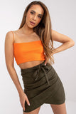 Asymmetrical Short Skirt with Tie Belt