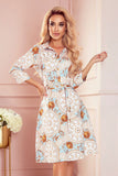 Turquoise Circle Print Shirt Dress for Effortless Style
