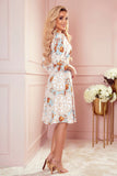 Turquoise Circle Print Shirt Dress for Effortless Style