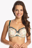 Elegant Embroidered Mesh Cups with Underwire and Bow