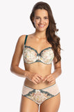 Elegant Embroidered Mesh Cups with Underwire and Bow