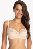 Embroidered Mesh Semi Soft Bra with Cotton Lining