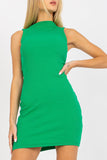 Chic Sleeveless Ribbed Mini Dress for Summer Style