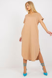 Chic Short-Sleeved Dress with Convenient Side Pockets