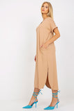 Chic Short-Sleeved Dress with Convenient Side Pockets