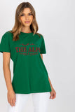 Embroidered Short Sleeve Straight Cut T-Shirt