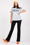 Embroidered Short Sleeve Straight Cut T-Shirt