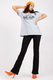 Embroidered Short Sleeve Straight Cut T-Shirt