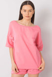 Loose-Fit Cotton Blouse & Shorts Set with Pockets