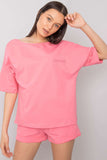 Loose-Fit Cotton Blouse & Shorts Set with Pockets