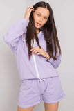 Zippered Hoodie and Shorts Tracksuit Set