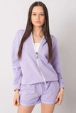 Zippered Hoodie and Shorts Tracksuit Set