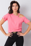 Shoulder-Exposing Short Sleeve Blouse