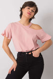 Shoulder-Exposing Short Sleeve Blouse