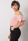 Shoulder-Exposing Short Sleeve Blouse
