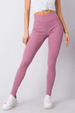 High-Waisted Ribbed Fabric Leggings for Versatile Styling