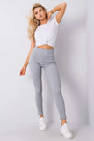 High-Waist Ribbed Fabric Leggings for Versatile Styling