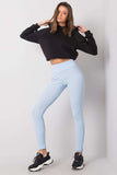 High-Waisted Ribbed Fabric Leggings for Versatile Styling