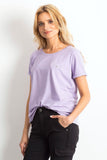 Basic Ladies Short Sleeve Round Neck T-Shirt in Cotton