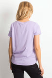 Basic Ladies Short Sleeve Round Neck T-Shirt in Cotton