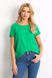 Soft Cotton Ladies Short Sleeve T-Shirt with Round Neckline