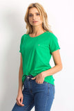 Soft Cotton Ladies Short Sleeve T-Shirt with Round Neckline