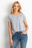 Comfortable Short-Sleeved Round Neck Cotton T-Shirt