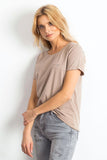 Comfortable Ladies Short Sleeve Round Neck T-Shirt