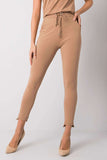 Tapered Sweatpants with Tie Waist and Side Pockets