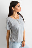 Stylish Short Sleeve T-Shirt with Back Slit for Women