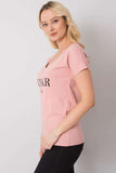 Women's V-Neck Short-Sleeve T-Shirt with Front Print