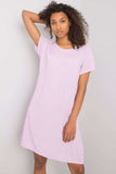Summer Striped Dress with Round Neckline and Short Sleeves