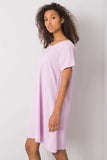 Summer Striped Dress with Round Neckline and Short Sleeves