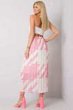Patterned Pleated Skirt with Elastic Waistband for Summer