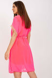 Sweetheart Neckline Short Sleeve Loose-Fit Dress