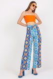 High-Waist Wide Leg Women's Pants with Elastic Waistband