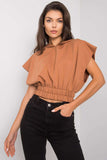 Loose Fit Hooded Ladies' Sweatshirt with Short Sleeves