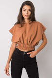 Loose Fit Hooded Ladies' Sweatshirt with Short Sleeves