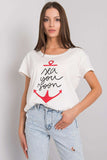 Stylish Short Sleeve Ladies' T-Shirt with Decorative Print