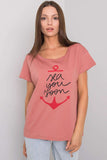 Decorative Print Short Sleeve Ladies' T-Shirt