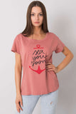 Decorative Print Short Sleeve Ladies' T-Shirt