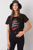 Decorative Print Short Sleeve Ladies' T-Shirt