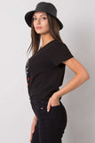 Decorative Print Short Sleeve Ladies' T-Shirt