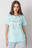 Decorative Print Short Sleeve Ladies' T-Shirt